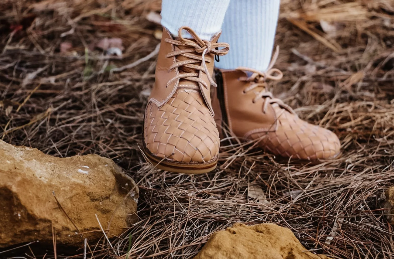 Scout Woven Leather Boots - Crème Brûlée LAST PAIRS sz 8,9,10
