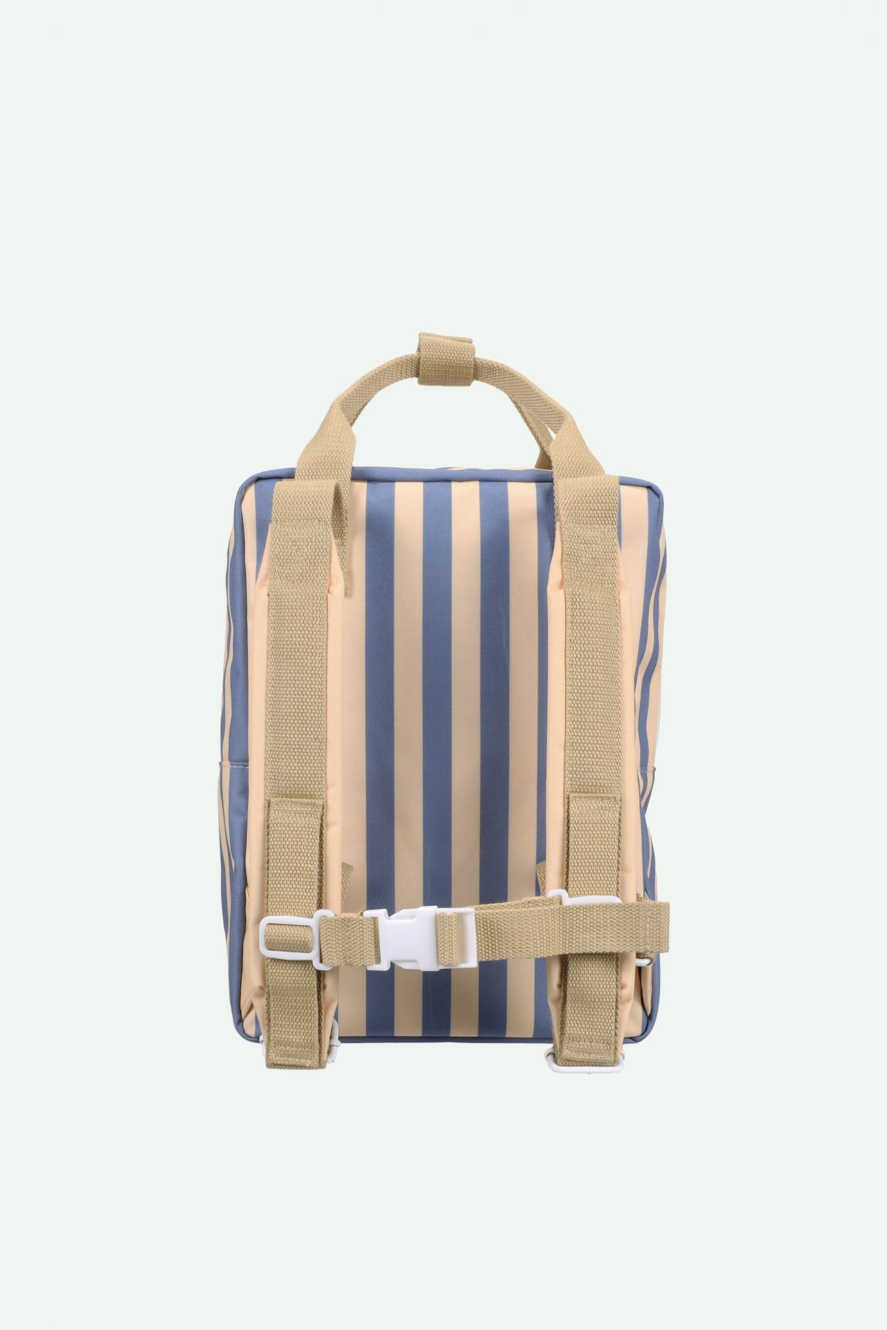 Sticky Lemon backpack medium | envelope | stripes | blue whale + sandy yellow