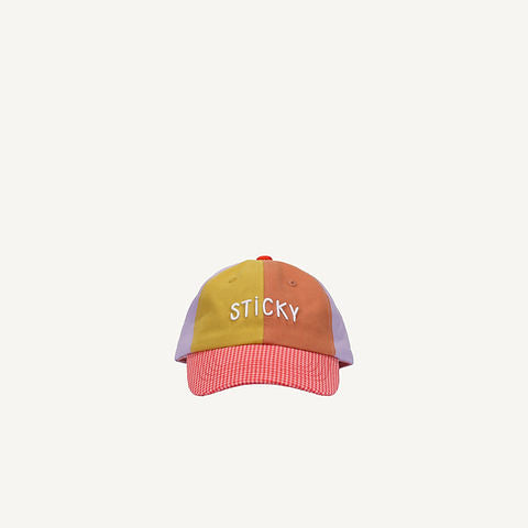 Sticky Lemon cap | lemon tree | gingham flower + rose
