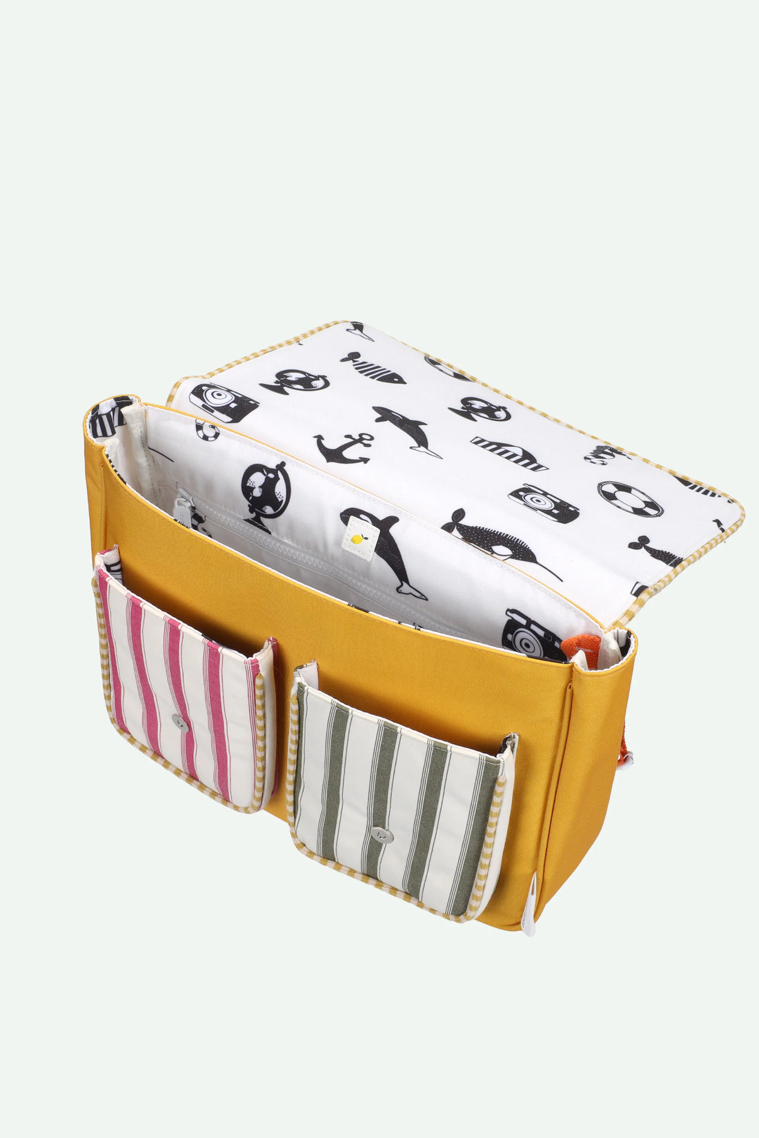 Sticky Lemon schoolbag | coral pink + submarine yellow