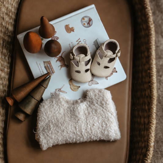 *Coming Sept* Bobbie Mini Leather Baby Shoe - Buttercream