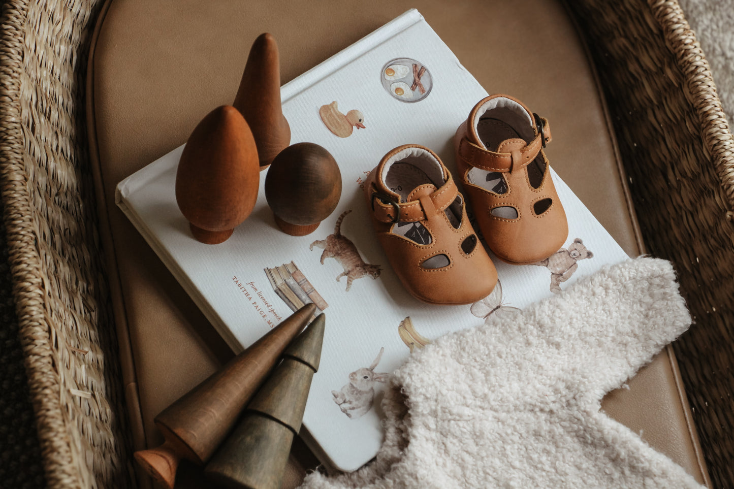 *Coming Sept* Bobbie Mini Leather Baby Shoe - Fawn