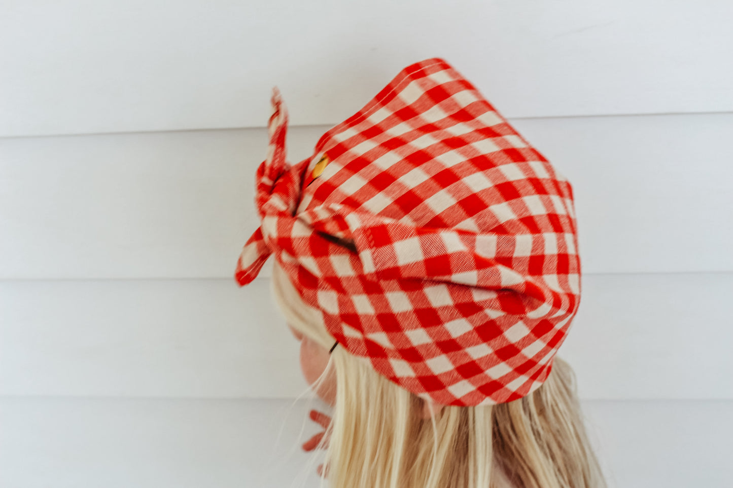 Sticky Lemon Hairscarf | poppy gingham