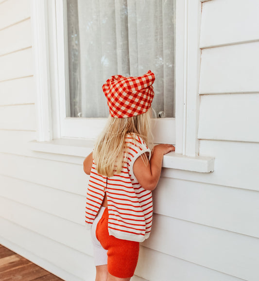 Sticky Lemon Hairscarf | poppy gingham