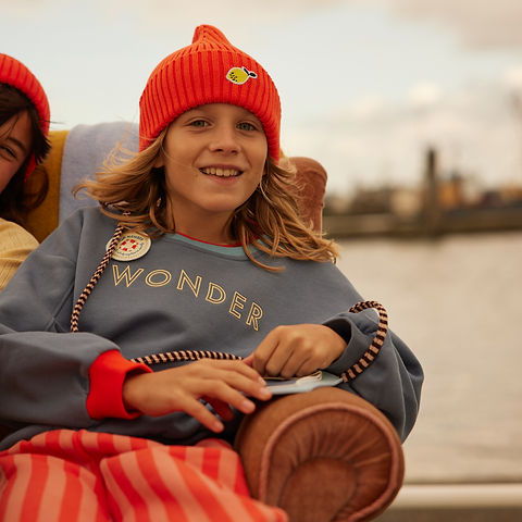 Sticky Lemon Beanie | wonders of the deep sea | red hat