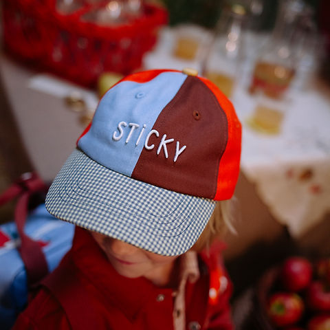 Sticky Lemon cap | lemon tree | gingham midnight + moon