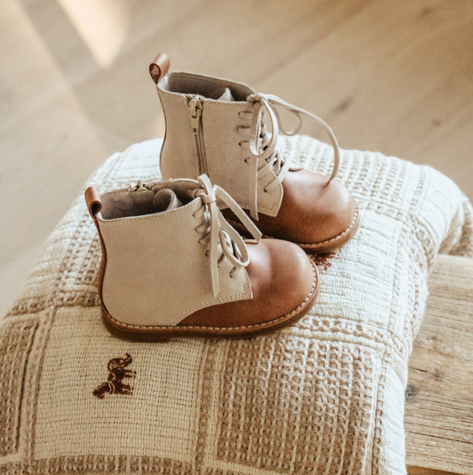Archie Leather Boots - Saddle/Fog