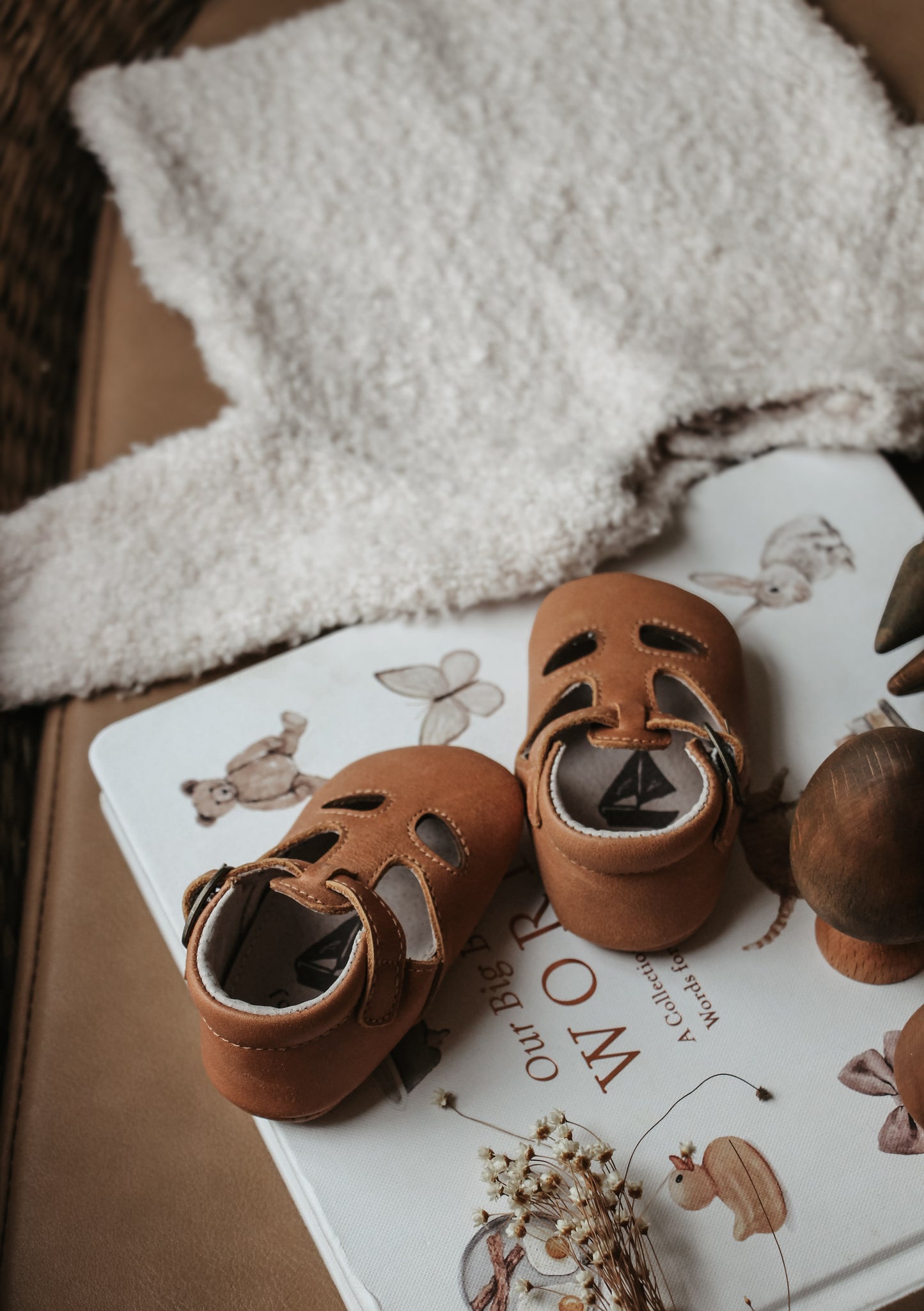 *Coming Sept* Bobbie Mini Leather Baby Shoe - Fawn