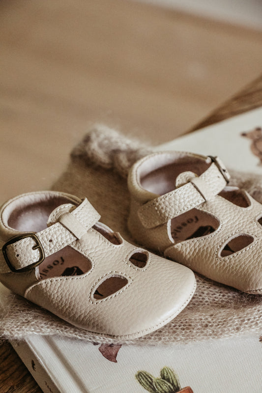 Bobbie Mini Leather Baby Shoe - Buttercream