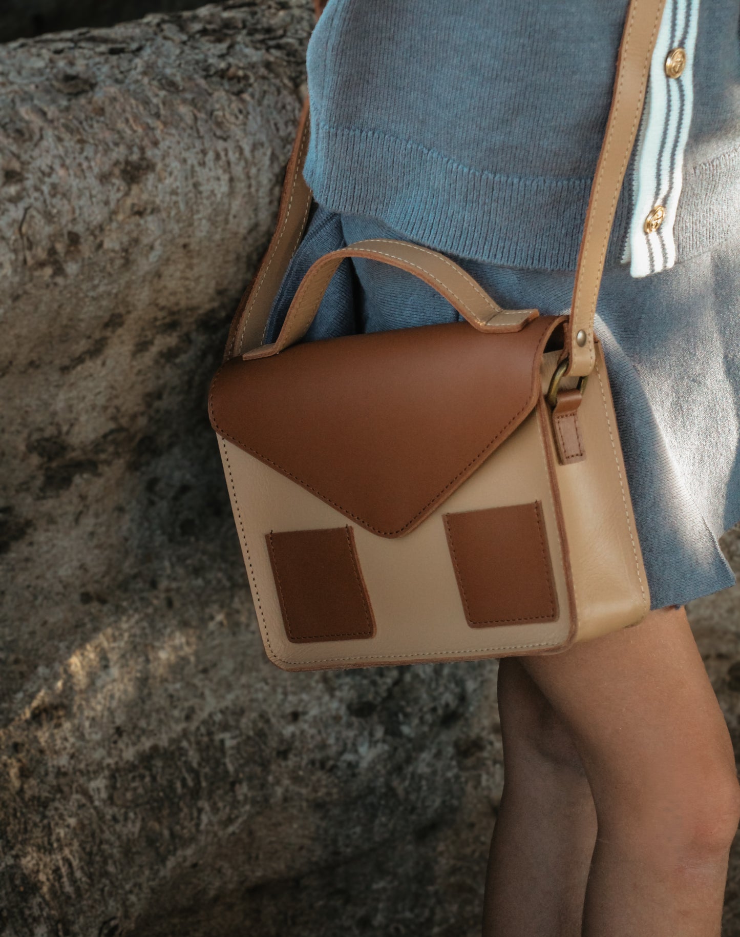 Frankie Leather Satchel