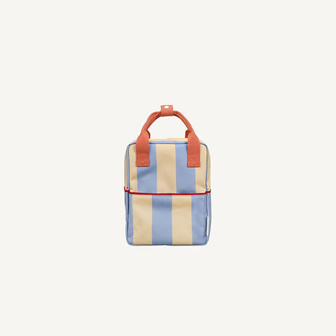 Sticky Lemon backpack small • stripes • cloud blue + twiggy beige