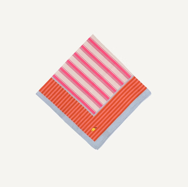 Sticky Lemon Hairscarf | wonders of the deep sea | coral pink + shipwreck rust