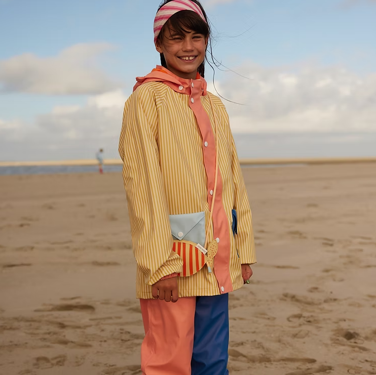 Sticky Lemon Hairscarf | wonders of the deep sea | coral pink + shipwreck rust