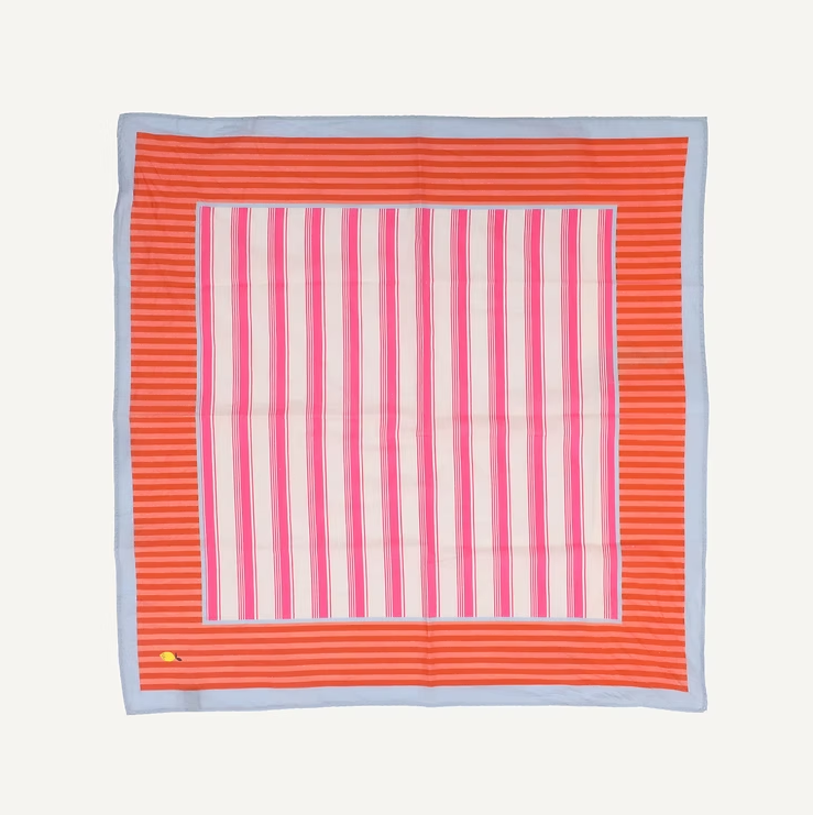 Sticky Lemon Hairscarf | wonders of the deep sea | coral pink + shipwreck rust