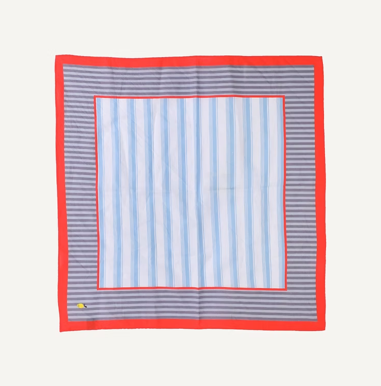 Sticky Lemon Hairscarf | wonders of the deep sea | zissou blue + blue whale