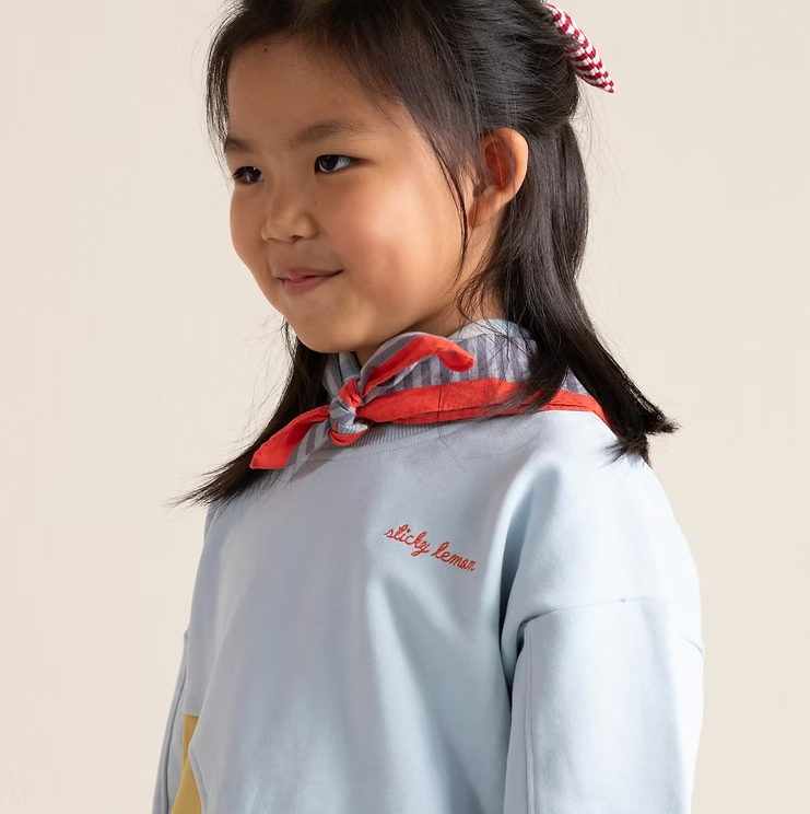 Sticky Lemon Hairscarf | wonders of the deep sea | zissou blue + blue whale