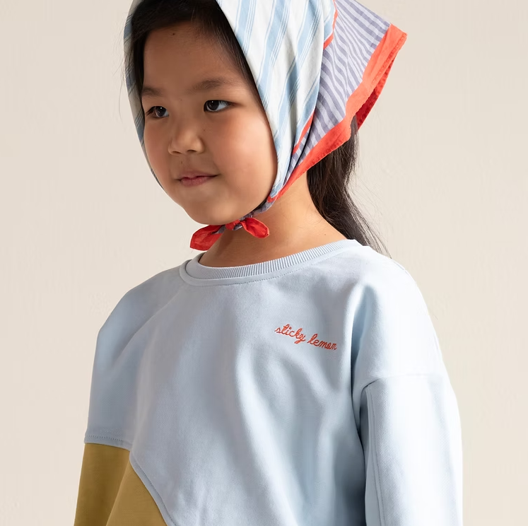 Sticky Lemon Hairscarf | wonders of the deep sea | zissou blue + blue whale