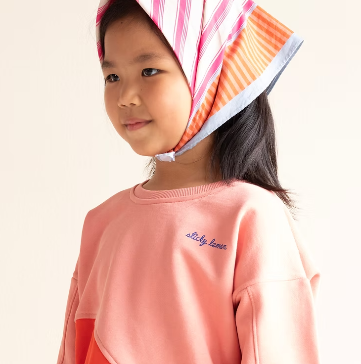 Sticky Lemon Hairscarf | wonders of the deep sea | coral pink + shipwreck rust