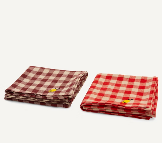 Sticky Lemon Hairscarf | grape gingham